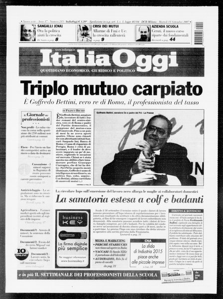 Italia oggi : quotidiano di economia finanza e politica